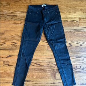 PAIGE Black Faux Leather Pants